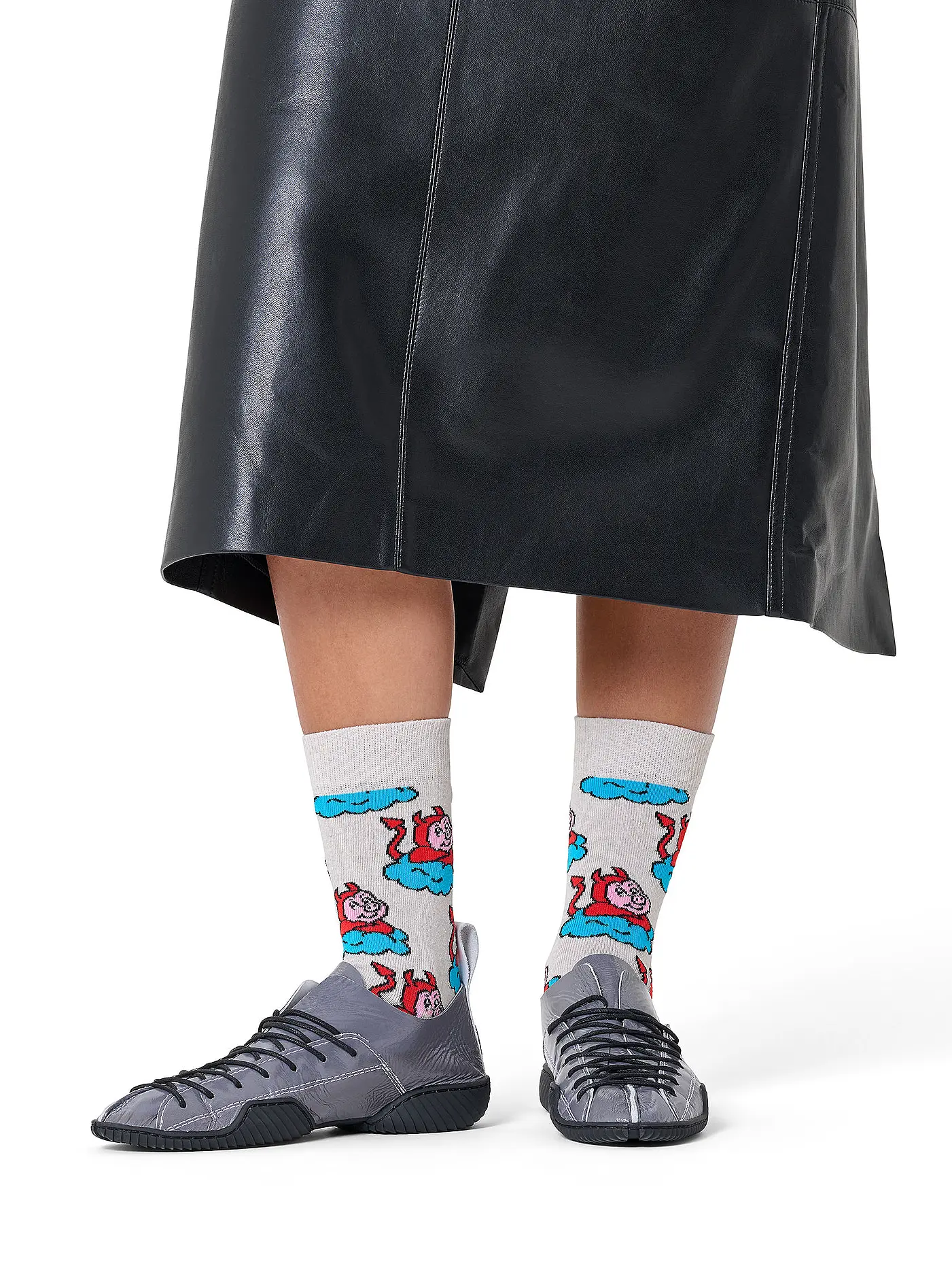 HAPPY SOCKS | Damen Socken BAD PIG 36-40 grey | 